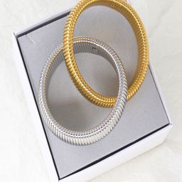 AQUASTREET 18k Plated 10mm Waterproof Duo Snake Bangle-image-29