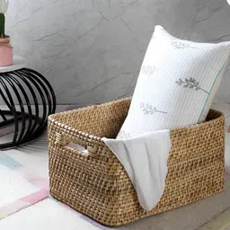 akway Camel Brown Self Design Rattan Multi-Utility Organisers-18