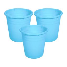 Kuber Industries Blue Set Of 3 Portable Garbage Basket 7 L Each image 5