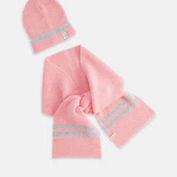 Pantaloons Junior Girls Pink & Blue Beanie-picture-48