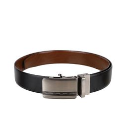 Kara Men Black & Tan Solid Reversible Leather Formal Belt-image-57