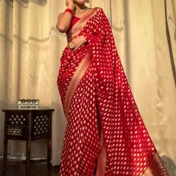 S.K.C Ethnic Motifs Banarasi Zari Saree-picture-5