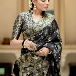 S.K.C Woven Design Zari Banarasi Saree-picture-22