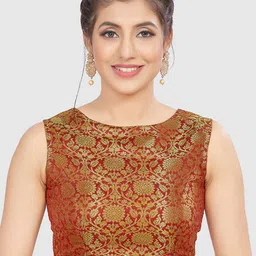 Madhu Fashion Woven Design Banaras Brocade Saree Blouse-44