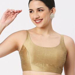 neckbook Women Solid Readymade Sleeveless Saree Blouse-image-31