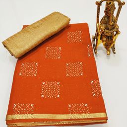 Rhey Ethnic Motifs Zari Poly Chiffon Saree-image-72