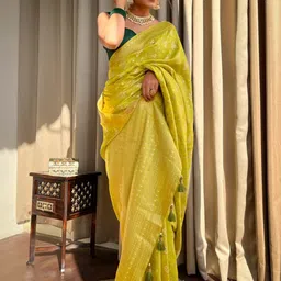 S.K.C Ethnic Motifs Woven Designed Saree-picture-12