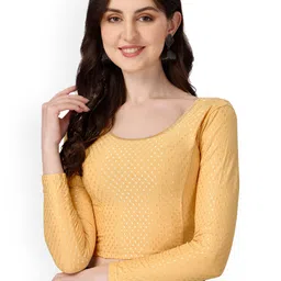 SCUBE DESIGNS Woven Design Cotton Saree Blouse-image-98