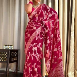 BAESD Floral Zari Banarasi Saree-16