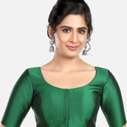 Biyu Short Sleeves Tie Up Silk Saree Blouse-picture-42