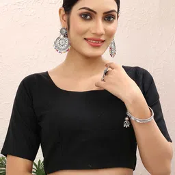 SHREE SWANGIYAMATA COMPANY Round Neck Cotton Saree Blouse-picture-30