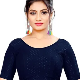 BAESD Self-Design Round Neck Saree Blouse-19