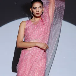 Swtantra Pink Woven-Design Saree Blouse-picture-1