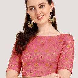 Oomph! Floral Woven Design Saree Blouse-picture-43