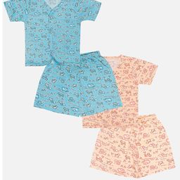 Bodycare Kids Infants Pack Of 2 Graphic Printed Shirt with Shorts-15
