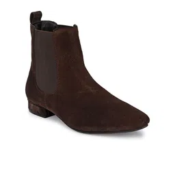 CARLO ROMANO Women Brown Suede Flat Ankle Boots-image-48
