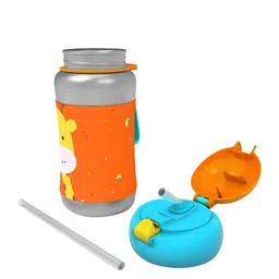 Rabitat Girls Orange & Blue Steel Little Boss Water Bottle-picture-56