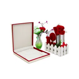 atorakushon Set Of 2 Maroon & Cream-Coloured Jewellery Storage Box-4