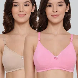 LYRA Pack Of 2 Combed Cotton Seamless Moulded Encircled Bra-image-2