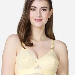VStar Nude-Coloured Single layered seamed Cotton Bra-image-21