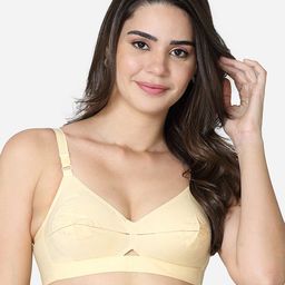 VStar Nude-Coloured Single layered seamed Cotton Bra-image-23