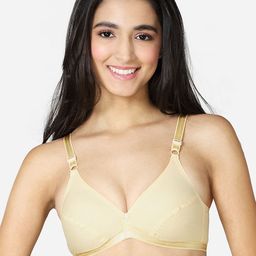 VStar Nude-Coloured Non Padded & Non Wired Solid Bra-53