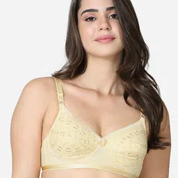 VStar Nude-Coloured Floral Push-up Non-Padded Cotton Bra-image-52