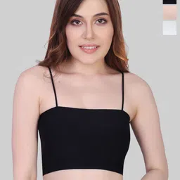 PLUMBURY Pack Of 3 Full Coverage Bandeau Bra With All Day Comfort-picture-17