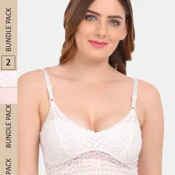 Amour Secret Pack of 2 Floral Bralette Lightly Padded Bra PD53162-image-68