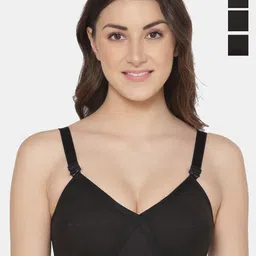 KOMLI Pack Of 4 Full Coverage Non-Padded Pure Cotton Minimizer Bras with All Day Comfort-image-71