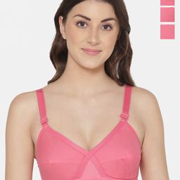 KOMLI Pack Of 4 Full Coverage Non-Padded Pure Cotton Minimizer Bras with All Day Comfort-image-64