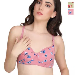 PIBU Pack Of 2 Floral Printed 360 Degree Support Full Coverage Bra-36