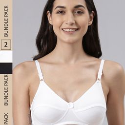 Dollar Missy Women Pack of 2 Cotton Wire-Free Uplift Support Bra-picture-11