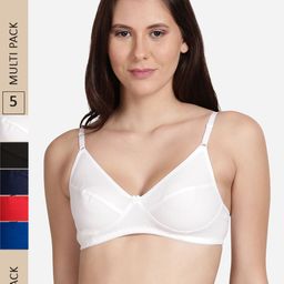 shyaway Pack of 5 Non-Wired All Day Comfort Cotton Bra-image-6