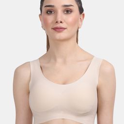 Amour Secret Women Beige Bonded Lightly Padded Sports Bra-image-6