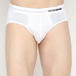 UnderJeans by Spykar Men White Solid Basic Briefs-picture-48