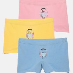 mackly Girls Pack Of 3 Mid-Rise Boxer-Style Briefs-image-30