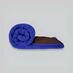 RF RELAXFEEL Blue & Brown Geometric Heavy Winter 233 GSM Single Bed Quilt-image-50