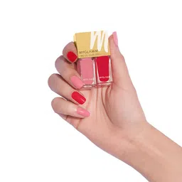 MyGlamm Set of 2 High Gloss 2 IN 1 Nail Paint 10 ml Each - Champagne Brunch image 5