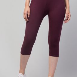 Apraa & Parma Women Purple Skinny Fit Cotton Capris-image-74