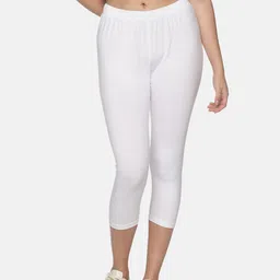 NOT YET by us Women White Cotton Capris-image-31