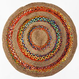 HABERE INDIA Hand Woven Round Jute Carpet-50