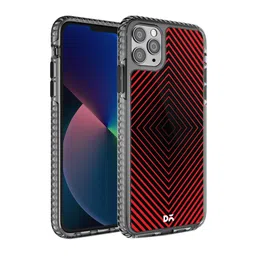 DailyObjects Red & Black Rhombus Printed iPhone 11 Pro Phone Case image 1