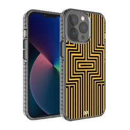 DailyObjects Black & Yelow Printed  Maze Ochre iPhone 13 Pro Phone Case-76