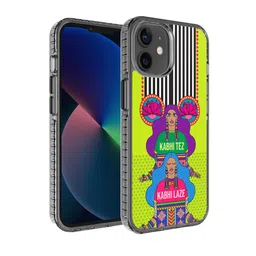 DailyObjects Green & Purple Printed Tezy Lazy iPhone 12 Phone Case image 1