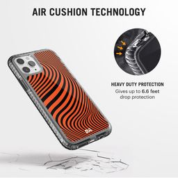DailyObjects Red & Black Tangerine Waves Printed iPhone 11 Pro Phone Case image 3
