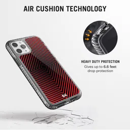 DailyObjects Red & Black Rhombus Printed iPhone 11 Pro Phone Case image 3