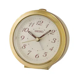 SEIKO Gold-Toned & White Traditional Table Clock-image-5