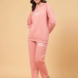 Rigo Plus Size Terry Hoodie Sweatshirt with Trousers co-ords Set-picture-15
