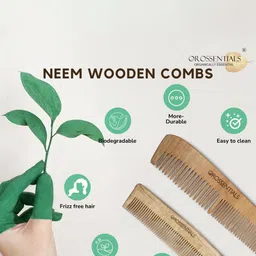OROSSENTIALS Neem Wooden Handle Comb image 2